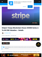 Stripe’s Tempo Blockchain Closes $500 Million Series A To Hit $5 Billion Valuation - Details