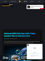 Uniswap (UNI) Web App Adds Token Auction Tab on February 2nd - Blockchain.News