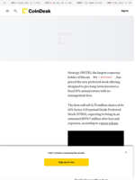 Strategy to Raise Nearly $1B With STRD Preferred Stock Offering to Accumulate BTC