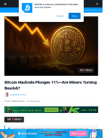 Bitcoin Hashrate Plunges 11%—Are Miners Turning Bearish?