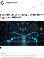 Foundry polls mining clients on BIP-110 signaling