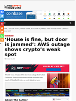 ‘House is fine, but door is jammed’: AWS outage shows crypto’s weak spot - The Crypto News Wire