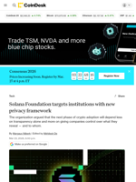Solana news (SOL): Foundation targets institutions with new privacy framework