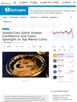 Stable-Coin Glitch Shakes Confidence and Casts Spotlight on Top Meme Coins ⋆ ZyCrypto