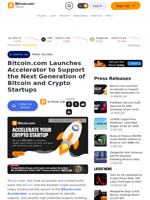 Bitcoin.com Launches Accelerator to Support the Next Generation of Bitcoin and Crypto Startups – Press release Bitcoin News