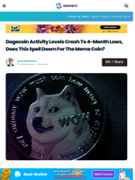 Dogecoin Activity Levels Crash To 4-Month Lows, Does This Spell Doom For The Meme Coin?
