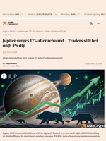 Jupiter surges 17% after rebound - Traders still bet on JUP's dip - AMBCrypto