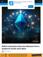 Bullish Continuation Setup Says Ethereum Price Is Headed For $6,500, Here’s When | Bitcoinist.com