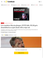 Live markets: Saylor speaks as bitcoin plunges to $62,000