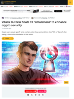 Vitalik Buterin Pitches Transaction Simulation Security Idea