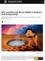 53% Liquidity Leak Burns HBAR: Is Hedera’s DeFi Evaporating? - DailyCoin