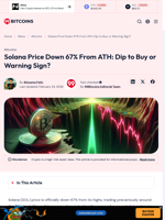Solana Price Down 67% From ATH: Dip to Buy or Warning Sign? - 99Bitcoins