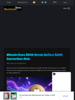 Bitcoin Eyes $80K Break Before $68K Correction Risk - Blockchain.News