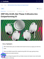 XRP Hits $3.65, But These 3 Altcoins Are Outperforming It!
