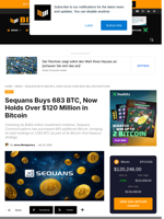 Sequans Buys 683 BTC, Now Holds Over $120 Million In Bitcoin