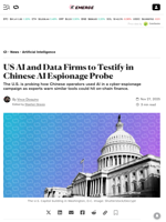 US AI and Data Firms to Testify in Chinese AI Espionage Probe - Decrypt