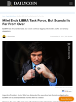 Milei Ends LIBRA Task Force, But Scandal Is Far From Over - DailyCoin