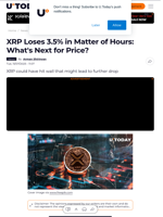 XRP Loses 3.5% in Matter of Hours: What's Next for Price?