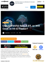 Can Cardano Reach $5, or Will Ozak AI Hit $1 Faster? | Live Bitcoin News