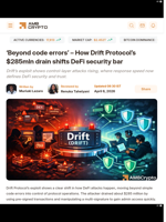 ‘Beyond code errors’ – How Drift Protocol’s $285mln drain shifts DeFi security bar - AMBCrypto