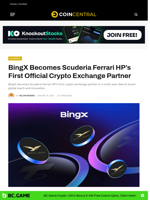 BingX Becomes Scuderia Ferrari HP's First Official Crypto Exchange Partner