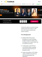 XRP Price News: Pulls Back From $2.27 Peak Yet Maintains Uptrend Structure Above $2.15