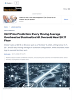 XLM Price Prediction: Every Moving Average Overhead as Stochastics Hit Oversold Near $0.17 Floor - Blockchain.News