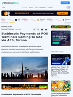 Stablecoin Payments at POS Terminals Coming to UAE via AFS, Ternoa – Crypto News Bitcoin News