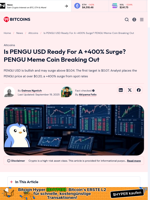 PENGU USD To Surge +400%? PENGU Meme Coin Breakout