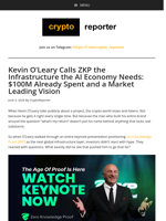 Kevin O'Leary Calls ZKP the Infrastructure the AI Economy Needs: $100M Already Spent and a Market Leading Vision