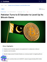 Pakistan Turns to El Salvador to Level Up Its Bitcoin Game