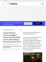 Crypto Daybook Americas: BTC Price Holds Steady, ALPACA, HOUSE Provide the Thrills
