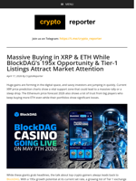 Massive Buying in XRP & ETH While BlockDAG’s 195x Opportunity & Tier-1 Listings Attract Market Attention