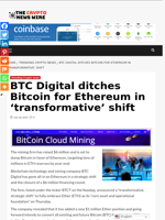 BTC Digital ditches Bitcoin for Ethereum in ‘transformative’ shift - The Crypto News Wire