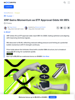XRP Price Surges as ETF Approval Chances Climb to 85%