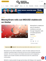 MoneyGram rolls out MGUSD stablecoin on Stellar