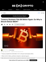 Treasury Buyback Fills $6 Billion Again: So Why Is Bitcoin Below $80K?