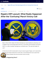 Ripple’s XRP Lawsuit: What Really Happened After the 'Confusing' March Victory Call