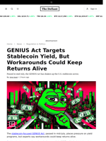 GENIUS Act Targets Stablecoin Yield, But Workarounds Could Keep Returns Alive - 