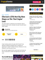 Ethereum's (ETH) Next Big Move Hinges on This 'Start Engine' Level