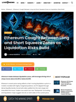 Ethereum Caught Between Long and Short Squeeze Zones as Liquidation Risks Build | Live Bitcoin News