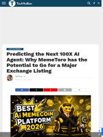 Predicting the Next 100X AI Agent: Why MemeToro has the Potential to Go for a Major Exchange Listing