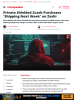 Private Shielded Zcash Purchases 'Shipping Next Week' on Zashi - Coinspeaker