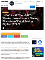 *NEW* As $BTC and $ETH Weaken, Investors Are Fleeing BlockchainFX and Buying Digitap ($TAP) | Live Bitcoin News