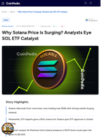 Why Solana Price Is Surging? Analysts Eye SOL ETF Catalyst