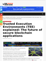 Trusted Execution Environments (TEE) explained: The future of secure blockchain applications - The Crypto News Wire