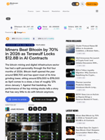 Miners Beat Bitcoin by 70% in 2026 as Terawulf Locks $12.8B in AI Contracts