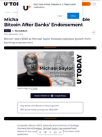 Michael Saylor Predicts Unaffordable Bitcoin After Banks' Endorsement