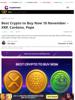 Best Crypto to Buy Now (Nov. 10): XRP, Cardano, Pepe