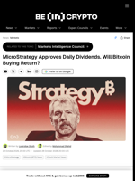 MicroStrategy Approves Daily Dividends. Will Bitcoin Buying Return?